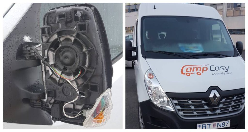 campervan damage iceland